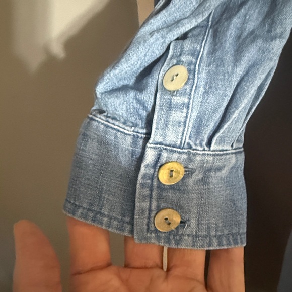 Eileen Fisher Chambray Shirt Dress Size: XS Missing belt - Picture 6 of 7